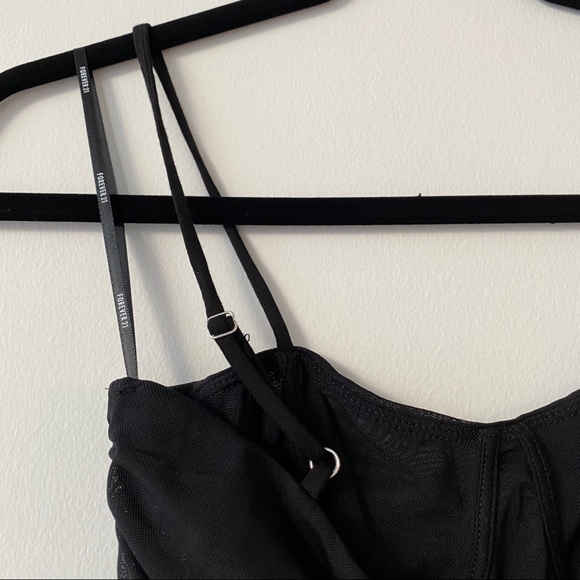 🚫SOLD🚫 🖤Forever 21🖤 Mesh Ruching Bustier - Picture 5 of 8